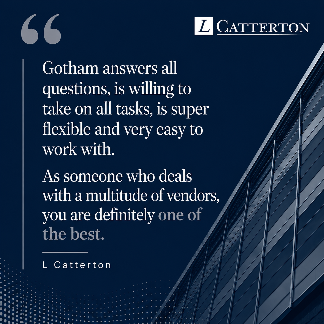 L Catterton testimonial