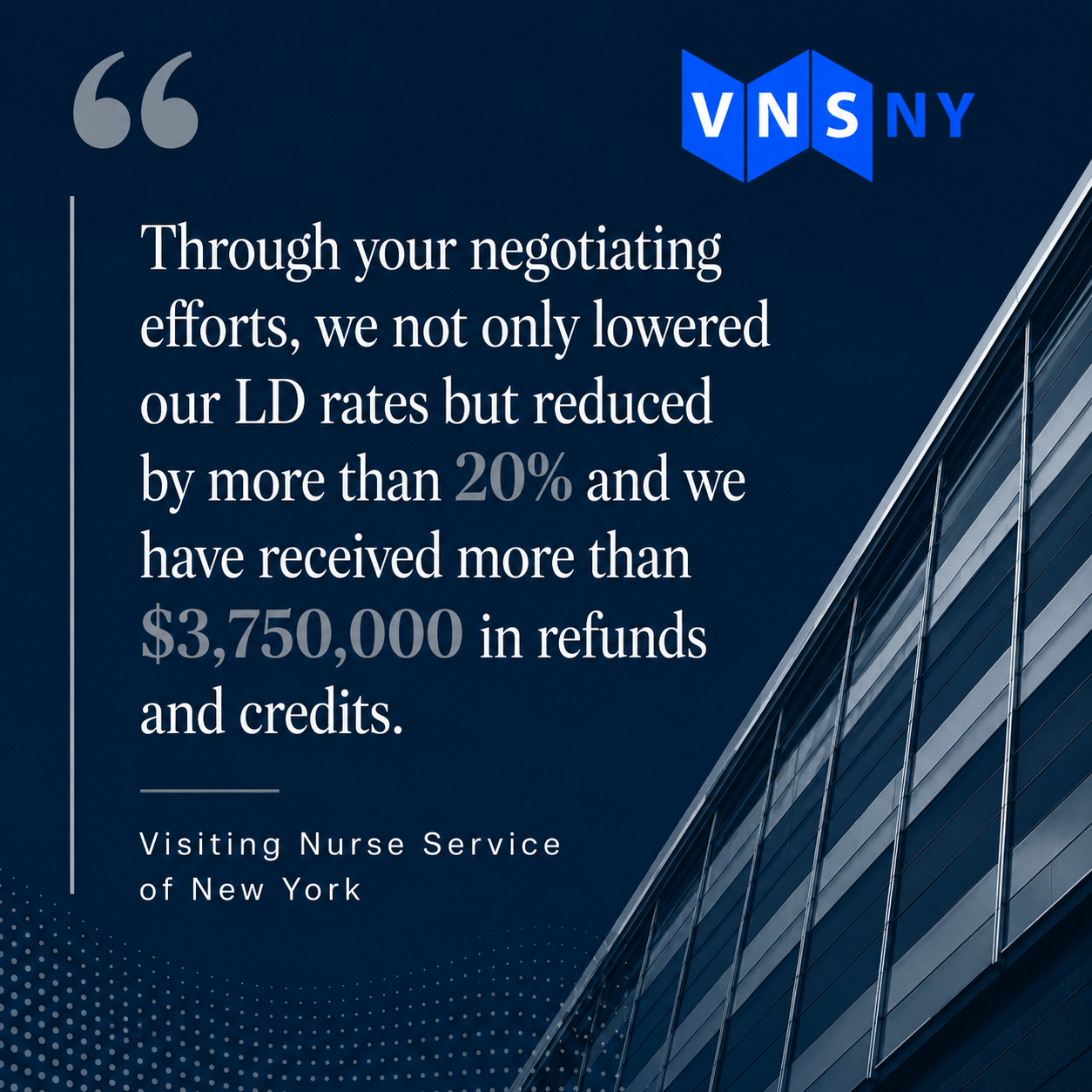 Visiting Nurse Service of New York testimonial